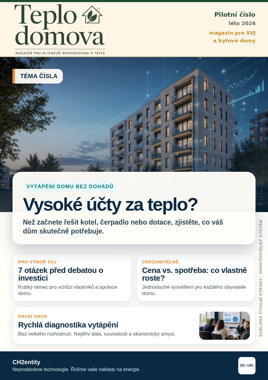 Obálka pilotního čísla Teplo domova